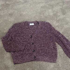 Burgundy Knit Cardigan